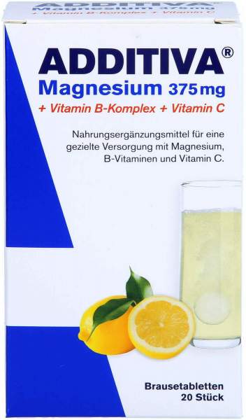 Additiva Magnesium 375 mg+Vitamin B-Komplex+Vit.C 20x6g