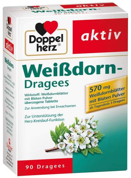 Doppelherz aktiv Weißdorn Dragees 90 Überzogene Tabletten