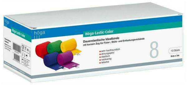 Höga Lastic Color Binde 8 cm X 5 M 10 Binden