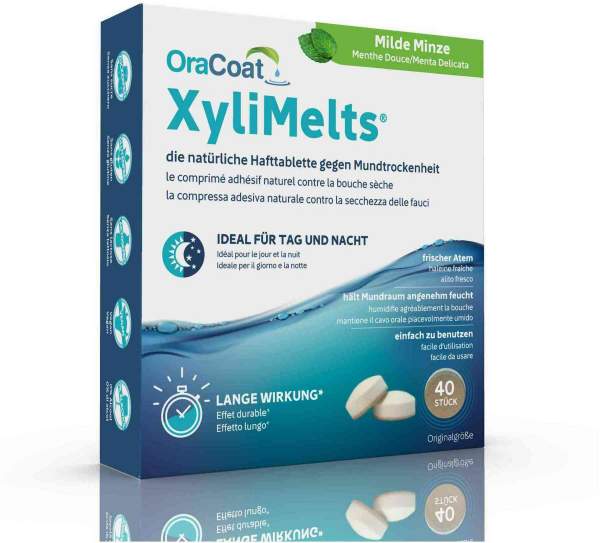 Oracoat Xylimelts Hafttabletten Milde Minze 40 Stück