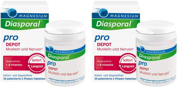 Magnesium Diasporal Pro DEPOT Muskeln und Nerven Tabletten 2 x 30 Stück
