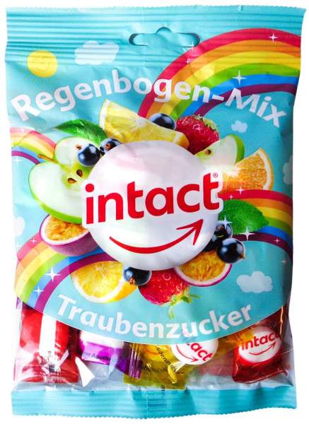 Intact Traubenzucker Beutel Regenbogen-Mix