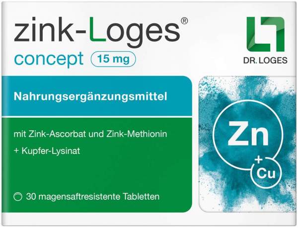 Zink-Loges Concept 15 mg 30 Magensaftresistente Tabletten