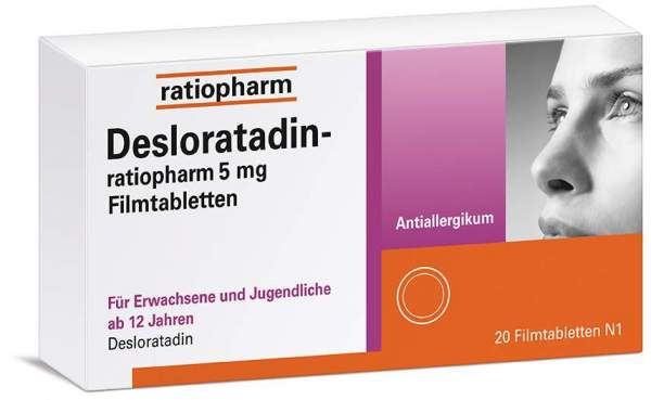 Desloratadin-Ratiopharm 5 mg 20 Filmtabletten