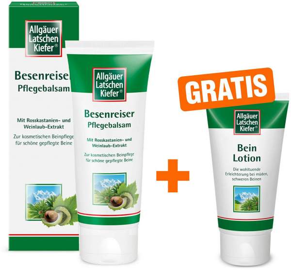 Allgäuer Latschenkiefer Besenreiser Pflegebalsam 75 ml + gratis Beinlotion 50 ml