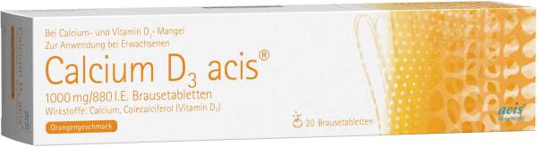 Calcium D3 Acis 1000 mg 880 I.E. 20 Brausetabletten