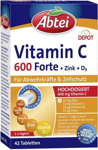 Abtei Vitamin C 600 Forte 42 Tabletten