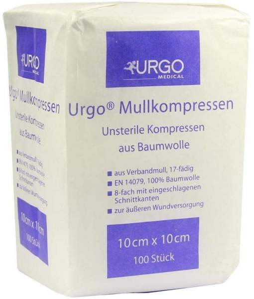 Urgo Mullkompressen 10x10cm Unsteril
