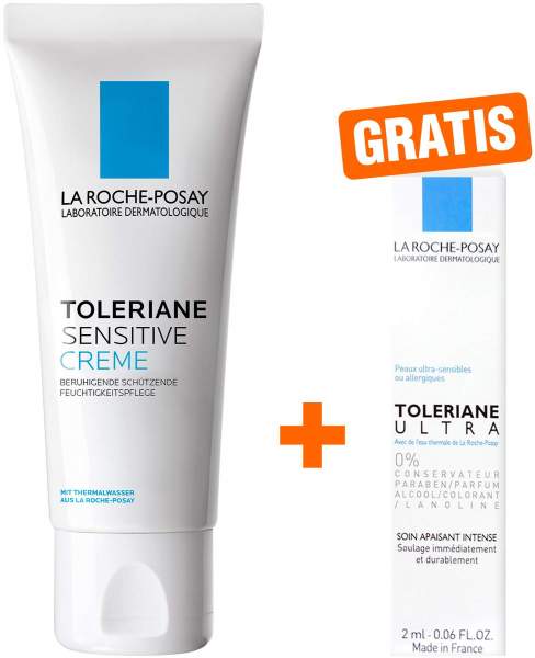 La Roche Posay Toleriane Sensitive Creme 40 ml + gratis Dermallergo Augencreme 2 ml