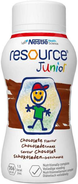 Resource Junior Schokoladen-Geschmack Flüssig 4 X 200 ml