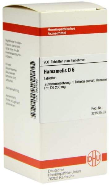 Hamamelis D6 Dhu 200 Tabletten