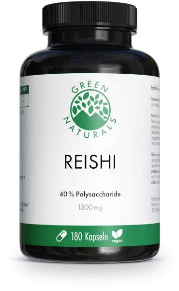 Green Naturals Reishi 650 mg Hochdosiert Vegan 180 Kapseln