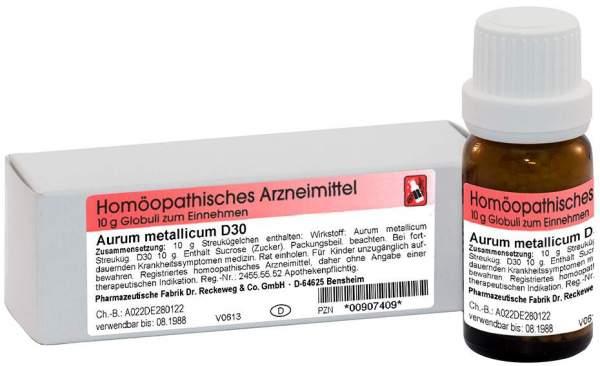 Aurum Metallicum D 30 Globuli