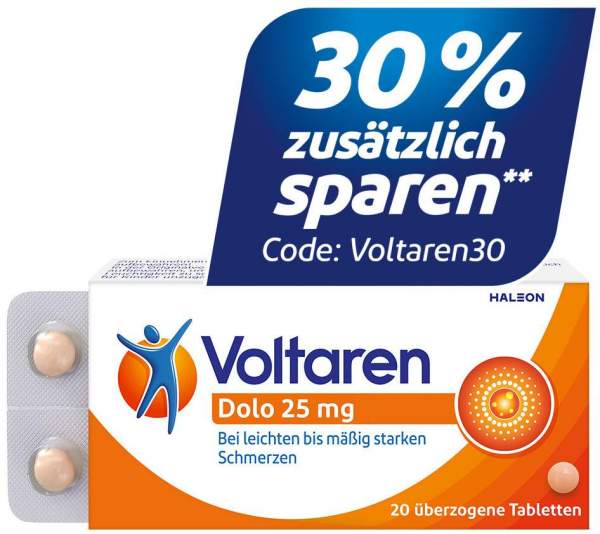 Voltaren Dolo 25 mg 20 überzogene Tabletten