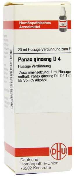 Panax Ginseng D4 Dilution 20 ml Dilution