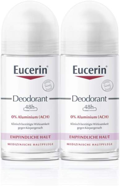 Eucerin Deodorant Roll-On 0% Aluminium 2 x 50 ml