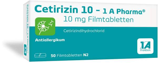Cetirizin 10mg 1a Pharma 50 Filmtabletten