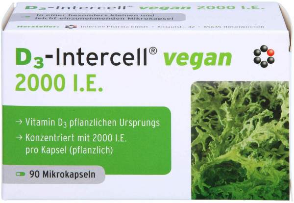 D3-Intercell vegan 2.000 I.E. 90 Kapseln