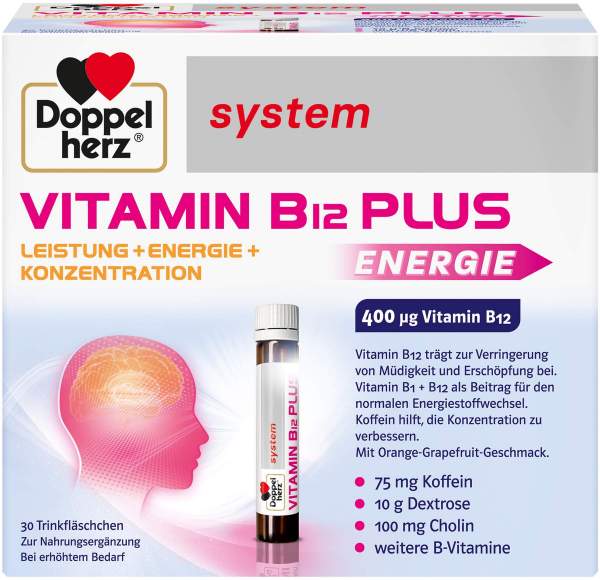 Doppelherz Vitamin B12 Plus System Trinkampullen 30 x 25 ml