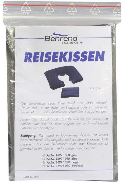 Reisekissen Aufblasbar Grau