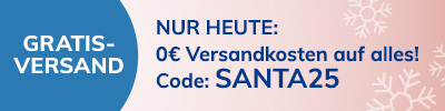 Nur heute: Bestellen Sie jetzt versandkostenfrei ohne Mindestbestellwert.