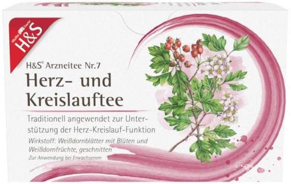 H&amp;S Herz Kreislauf Tee Filterbeutel 20 Filterbeutel