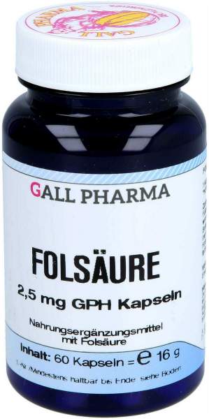 Folsäure 2,5 mg Gph Kapseln 60 Stück
