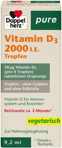 Doppelherz Pure Vitamin D3 2000 I.E. Tropfen 9,2 ml