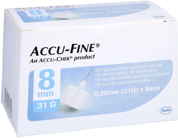 Accu Fine Sterile Nadeln F.Insulinpens 8 mm 31 G 100 Stk