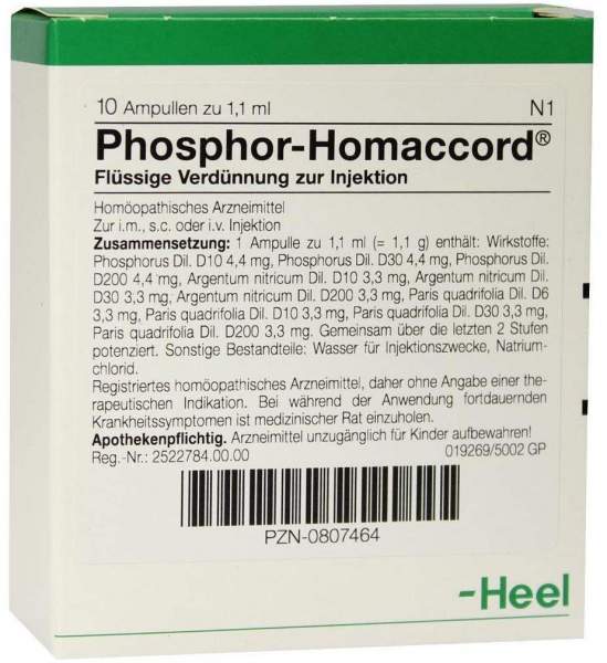 Phosphor Homaccord 10 Ampullen