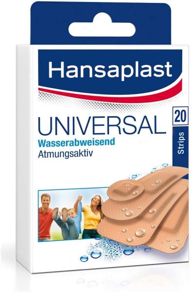 Hansaplast Universal Strips waterresistant 4 Größen 20 Pflaster