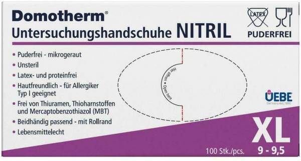 Domotherm Unt.Handschuhe Nitril Unste.Pf Xl Blau