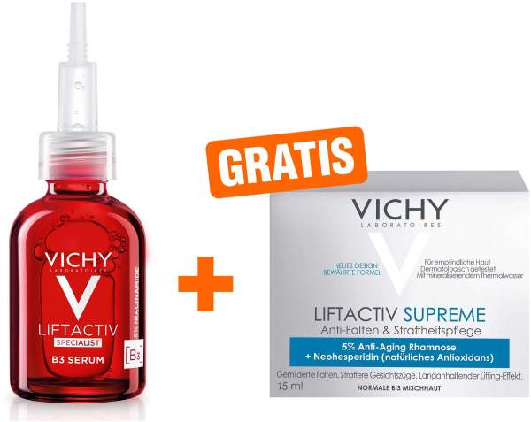 Vichy Liftactiv Specialist B3 Serum 30 ml + gratis Vichy Liftactiv Supreme Tag normale Haut 15 ml