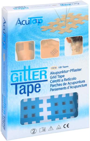 Gitter Tape AcuTop Akupunkturpflaster 3 x 4 cm blau 120 Stück