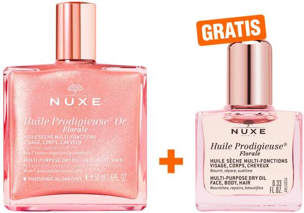 Nuxe Huile Prodigieuse Or Florale 50 ml + gratis Nuxe Huile Prodigieuse Florale 10 ml