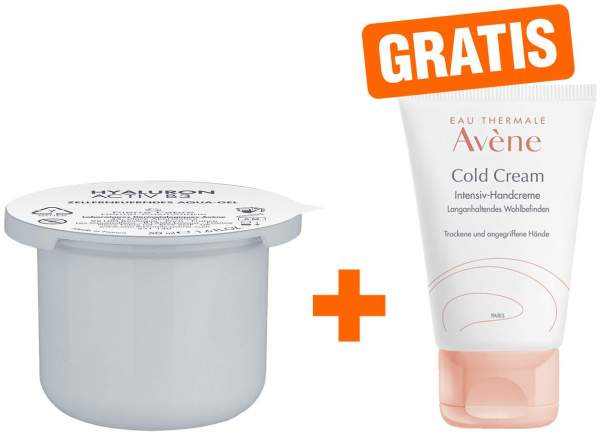 Avene Hyaluron Activ B3 zellerneuerndes Aqua - Gel Nachfüllpack 50 ml + gratis Cold Cream Intensiv Handcreme 50 ml