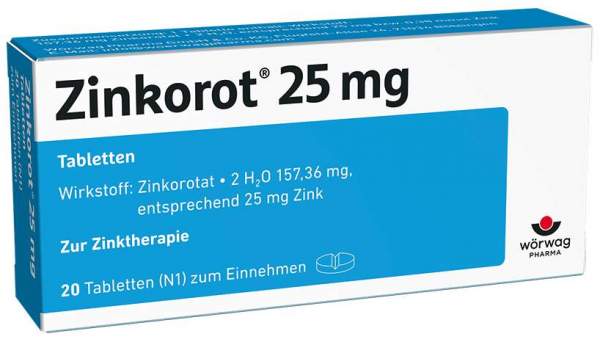 Zinkorot 25 mg 20 Tabletten