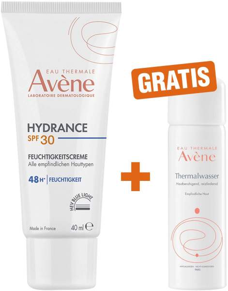 Avene Hydrance Feuchtigkeitscreme SPF 30 40 ml + gratis Thermalwasser Spray 50 ml