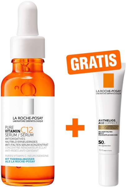 La Roche Posay Pure Vitamin C12 Serum + gratis Anthelios Age Correct LSF 50 15 ml