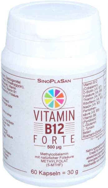 Vitamin B12 Forte 500 µg Methylcobalamin 60 Kapseln