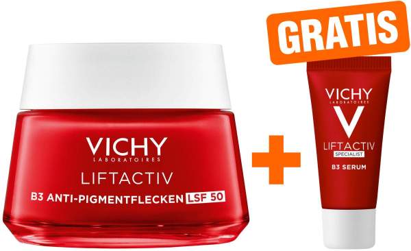Vichy Liftactiv B3 Anti-Pigment-Flecken LSF 50 Creme 50 ml + gratis B3 Serum mini 5 ml