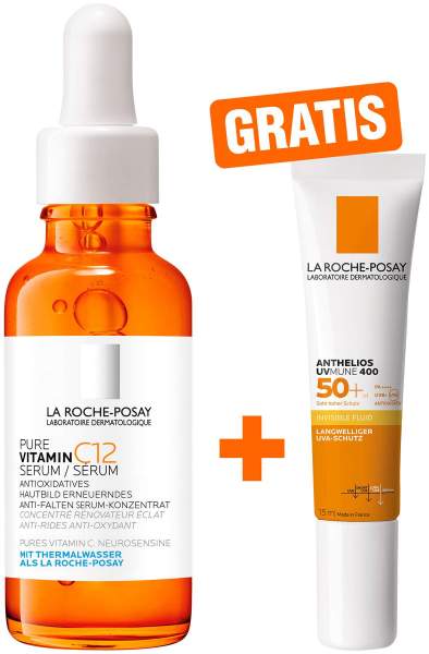 La Roche Posay Pure Vitamin C12 Serum 30 ml + gratis La Roche Posay Anthelios Invisible Fluid UVMune 400 LSF 50+ 15 ml