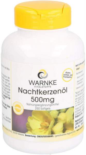 Nachtkerzenöl 500 mg 250 Kapseln