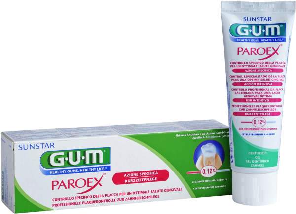 Gum Paroex Chlorhexidin Gel 75 ml Zahnpasta 0,12%