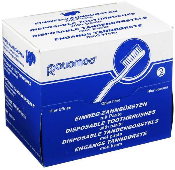 Einmal Zahnbürste M.Zahnpasta