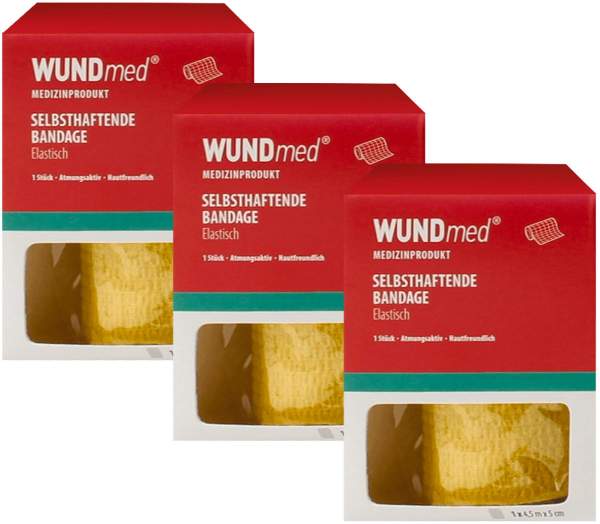Bandage 3 x selbsthaftend 5 cm x 4,5 m farblich sortiert