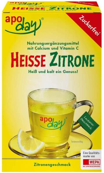 Apoday Heisse Zitrone Vitamin C und Calcium Zuckerfrei Pulver 10...