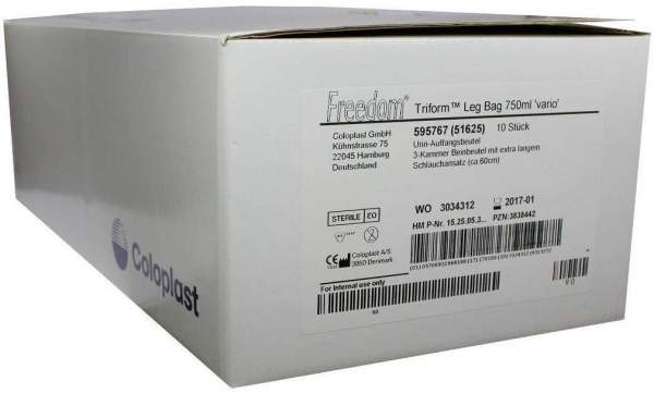 Freedom Triform 750ml Beinbeutel Variabel Kürzbar Steril