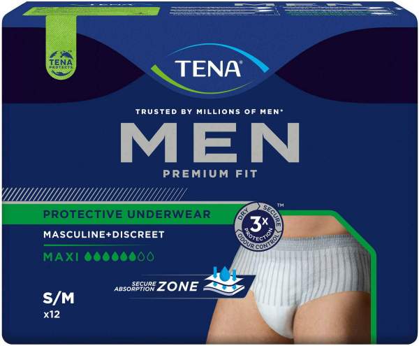 Tena Men Premium Fit Inkontinenz Pants Maxi S-M 12 Stück