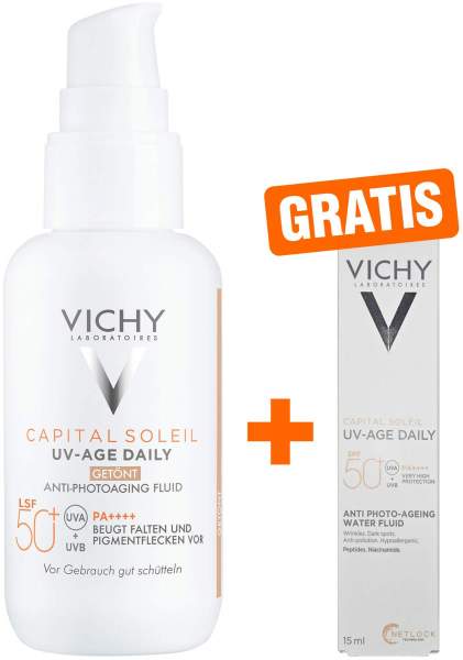 Vichy Capital Soleil UV-Age getönt LSF 50+ 40 ml + gratis Vichy Capital Soleil UV-Age Daily LSF 50+ 15 ml